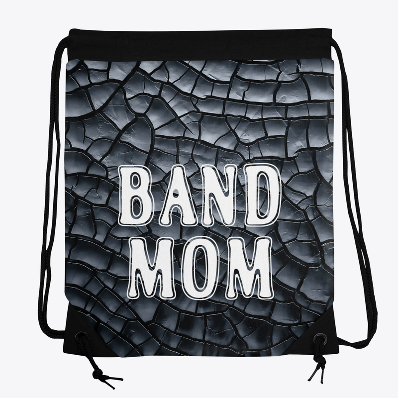 Band Mom Outline - Black Crackle