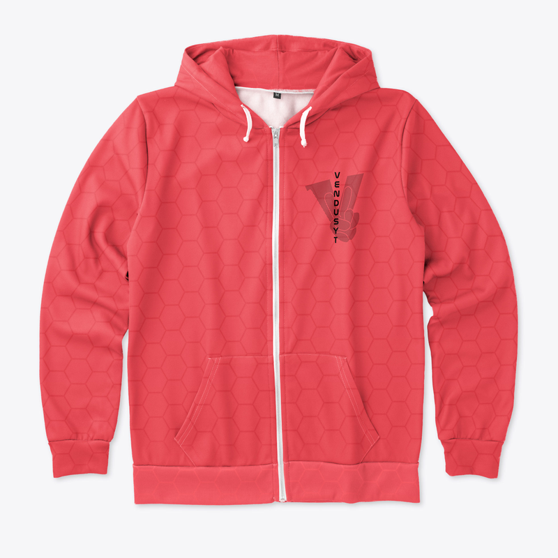 VendusYT Stripes Zip Hoodie RUBY