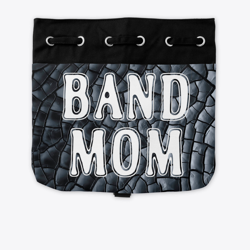 Band Mom Outline - Black Crackle