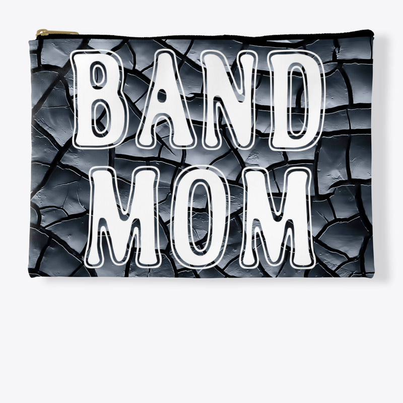 Band Mom Outline - Black Crackle