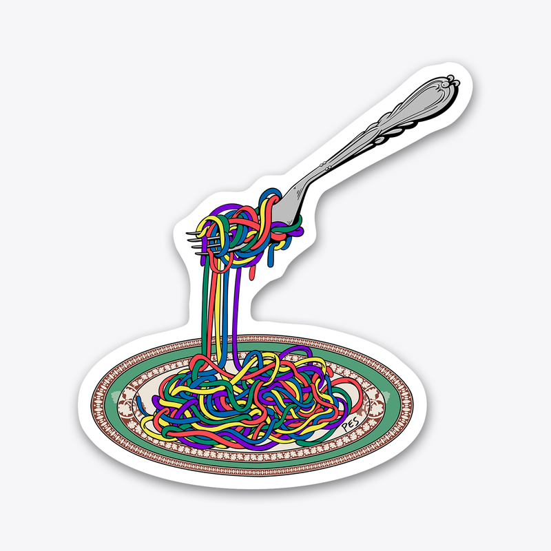 Western Spaghetti Die Cut Sticker