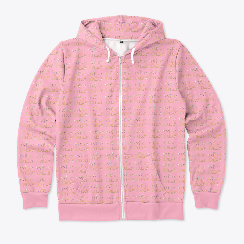 Iconic Motif Zip Hoodie Pink