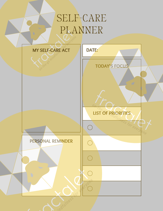 fractalet self-care planner | dk grey