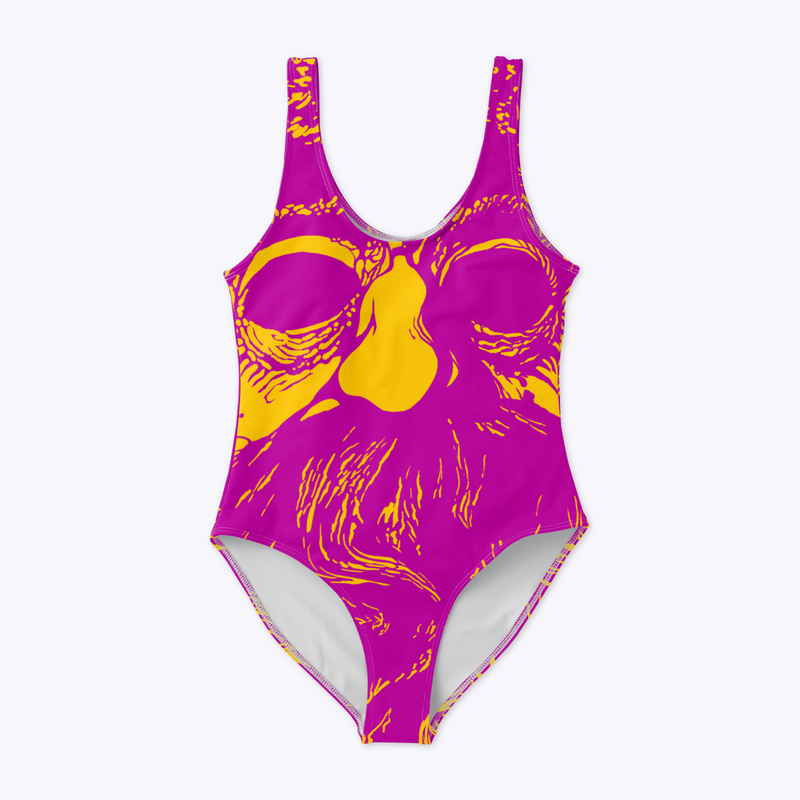 Santa Swimsuit - Yellow and Pink