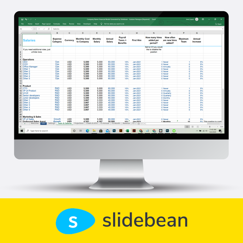 Subscription Business Financial Model Template
