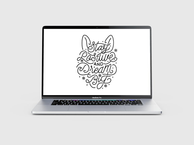 Stay Positive - Wallpaper (Black)