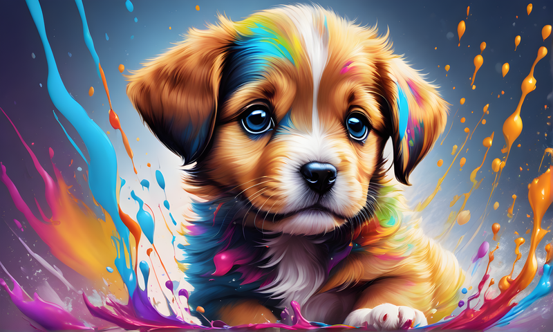 Colorful Splash Puppy – DD19