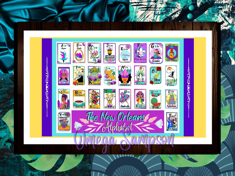 New Orleans Louisiana Alphabet Poster