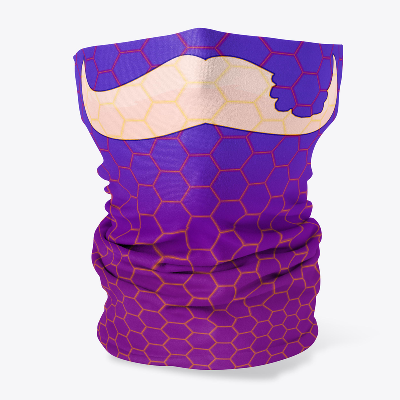Butter Stache Neck Gaiter (Violet)