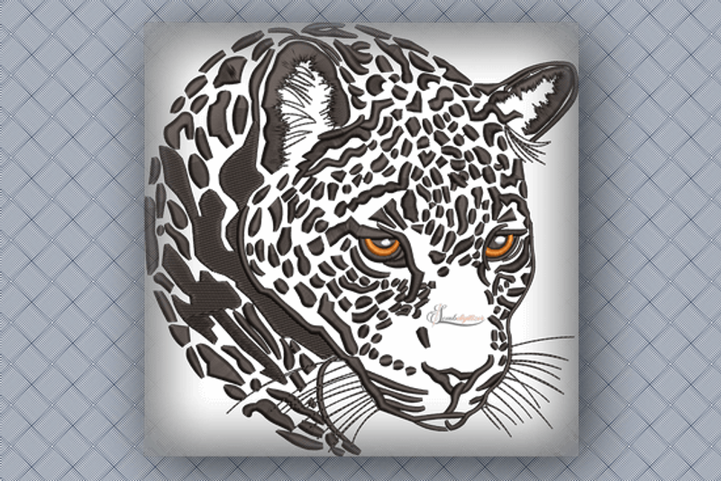 Leopard embroidery design dst-pes-jef