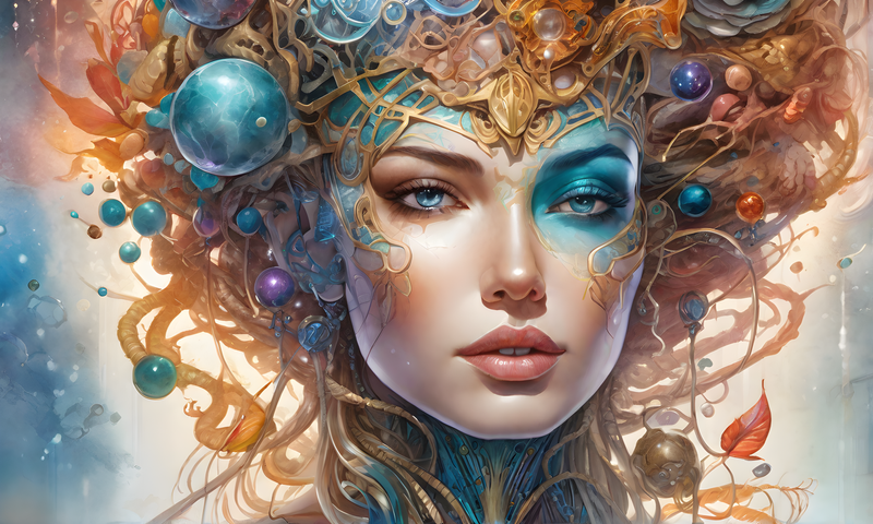 Cosmic Portrait Digital Art - DD16