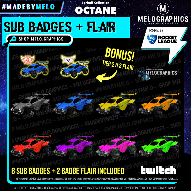 Carball Twitch Sub Badges & Flair Octane