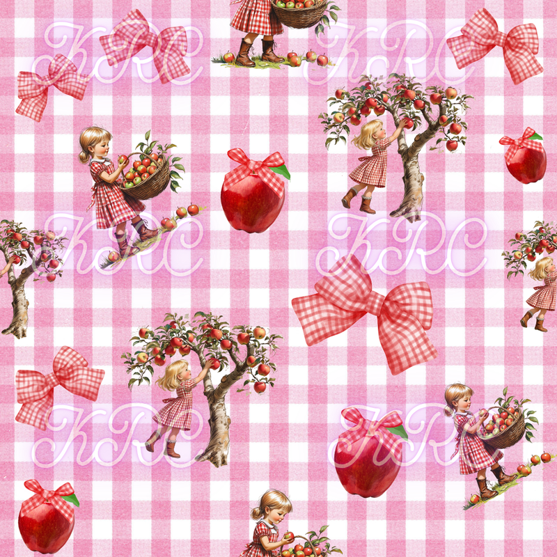 Pink gingham girl