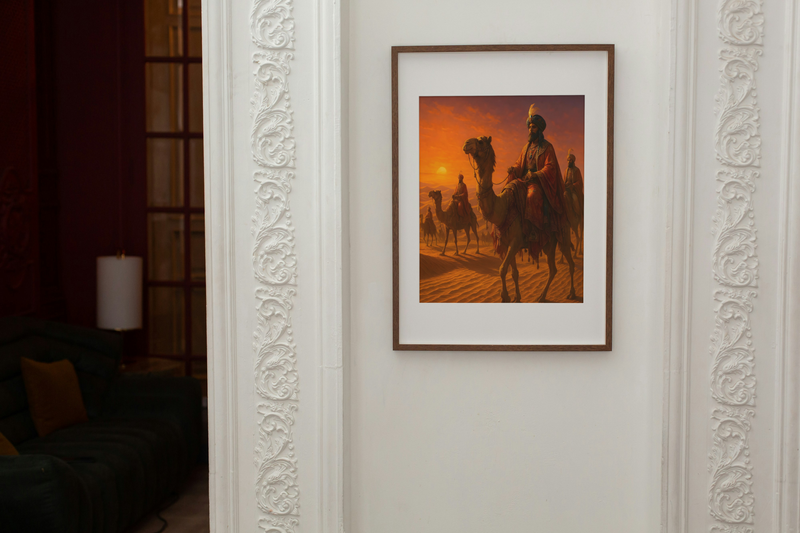 Elite Desert Caravan Wall Art Print