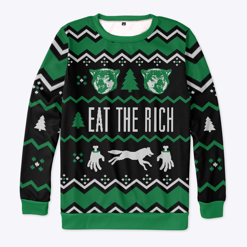 Eat the Rich - black holiday sweater
