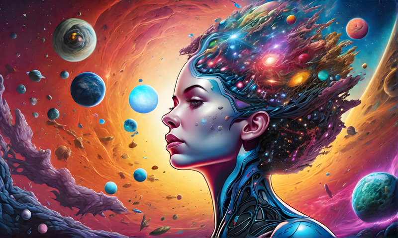 Cosmic Portrait Digital Art - DD15