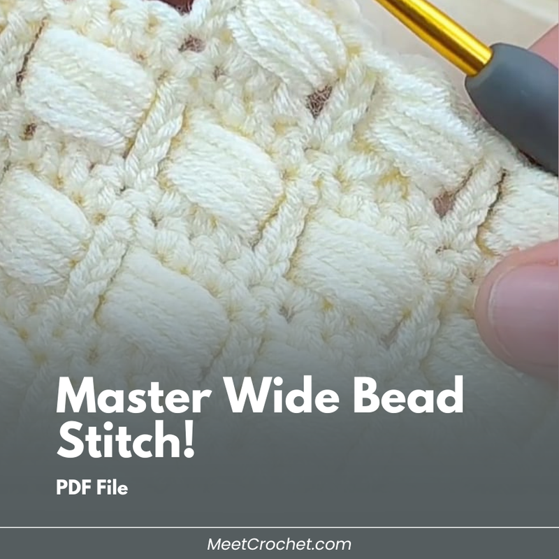 Wide Bead Crochet Stitch Pattern