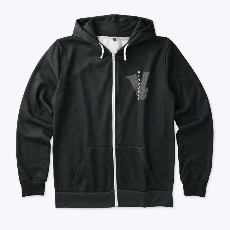 VendusYT Stripes Zip Hoodie MIDNIGHT