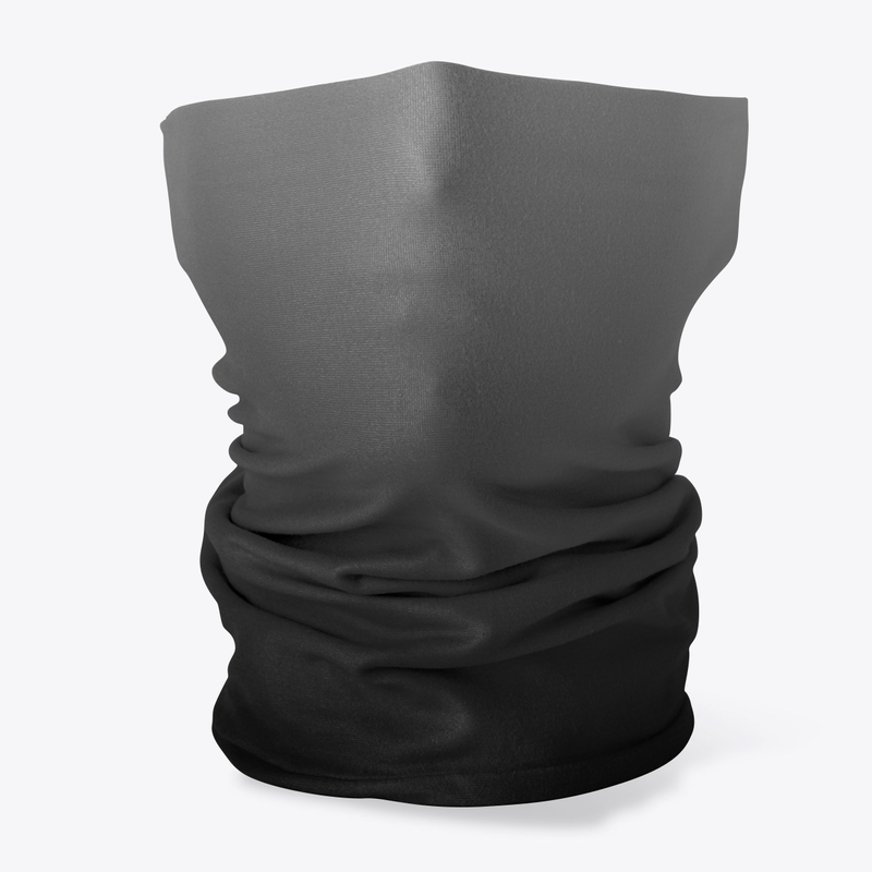 Black to grey gradient gaiter mask