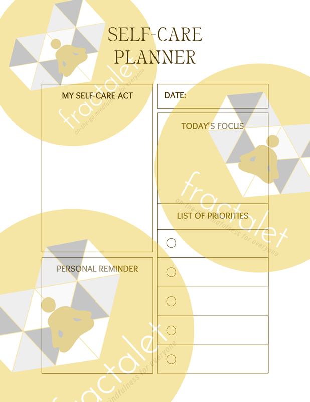 fractalet self-care planner | white