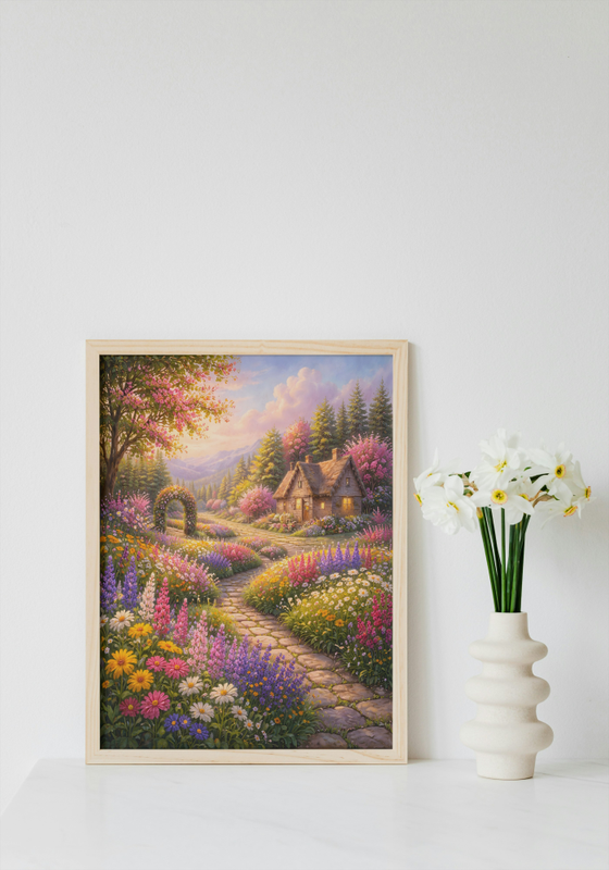 Cottagecore Meadow Gardens Wall Art