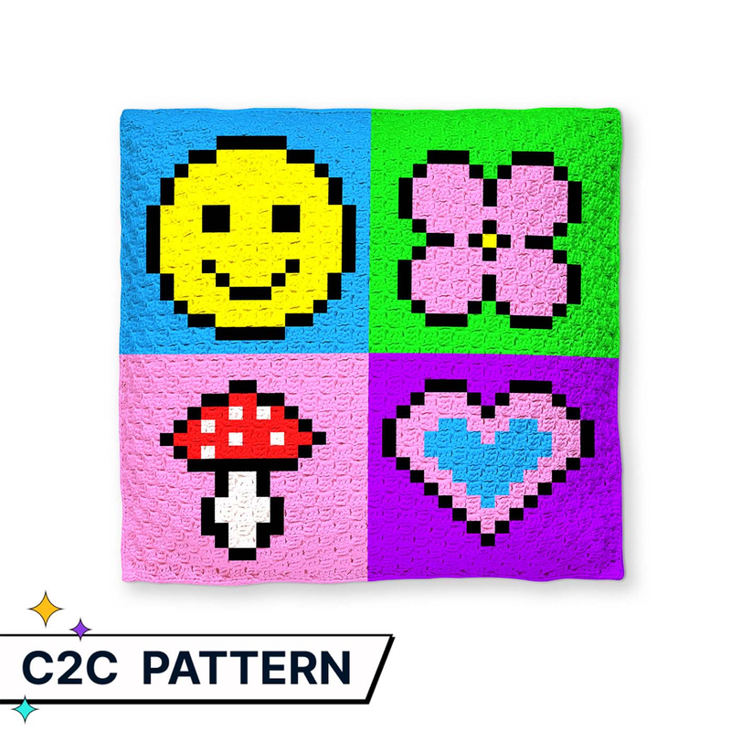 Fun Emoji C2C Pillow Pattern