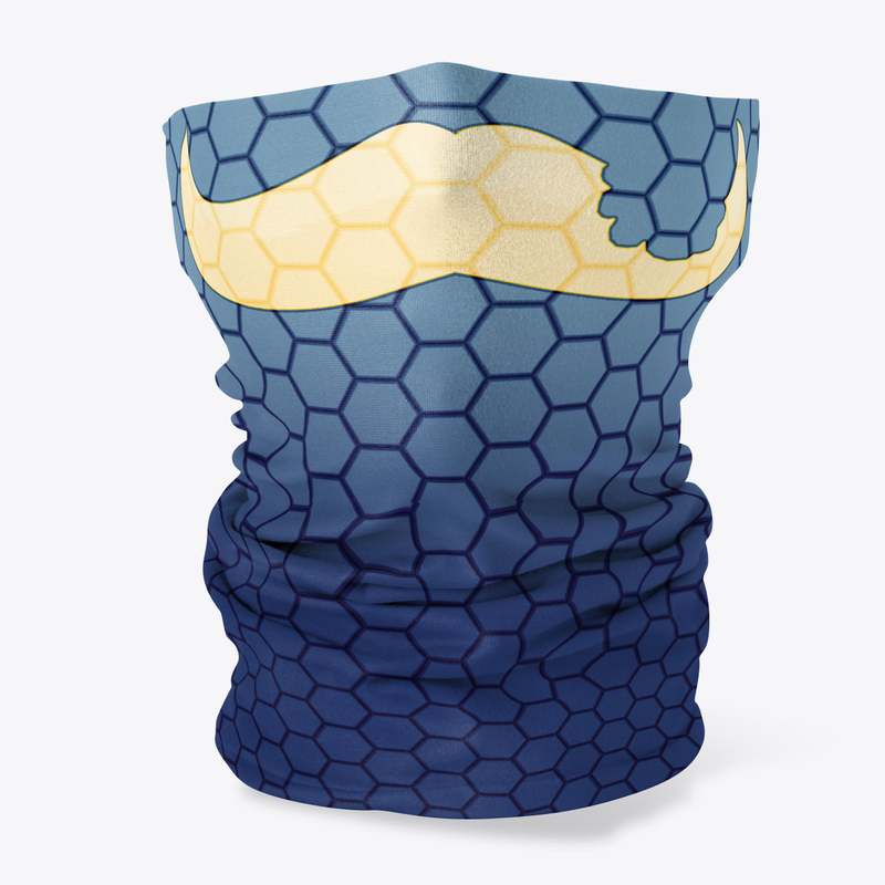 Butter Stache Neck Gaiter (Sapphire)