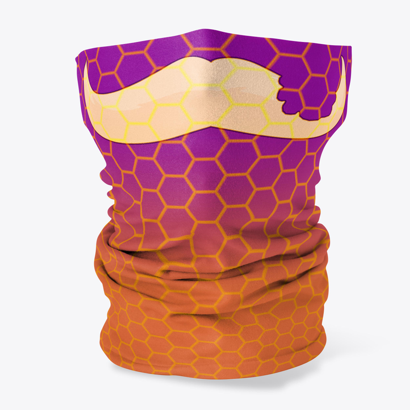 Butter Stache Neck Gaiter (Sunset)
