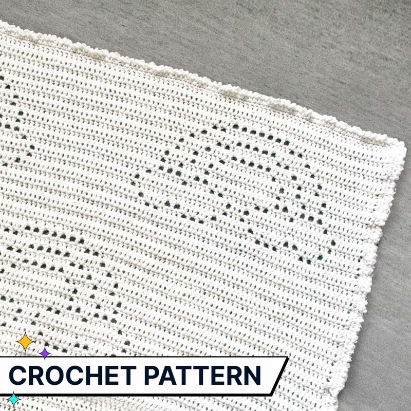 Rainbow & clouds blanket Crochet Pattern
