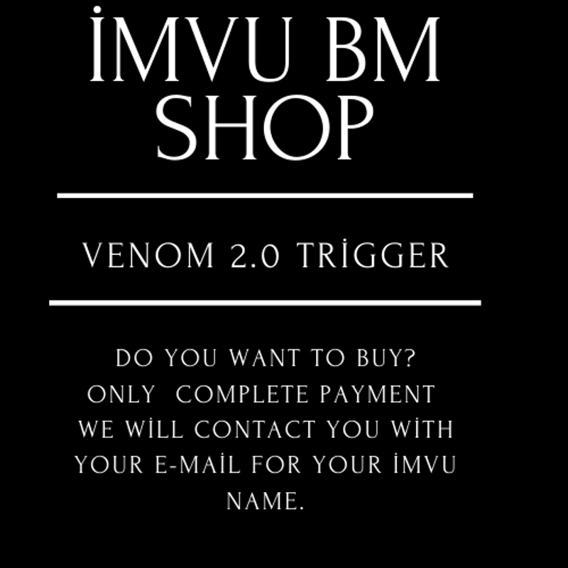 VENOM 2.0 TRİGGER! BM Shop
