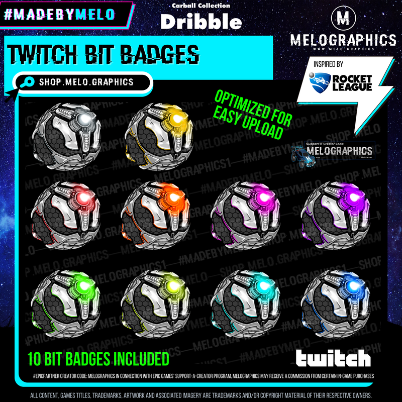Carball Dribble Twitch Bit Badges