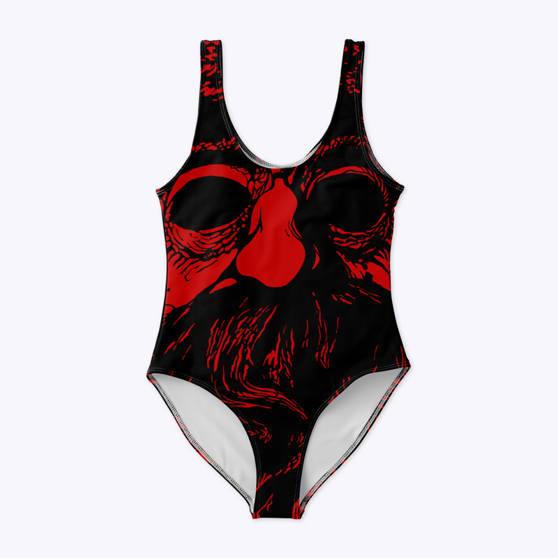 Santa Swimsuit - Red and Black