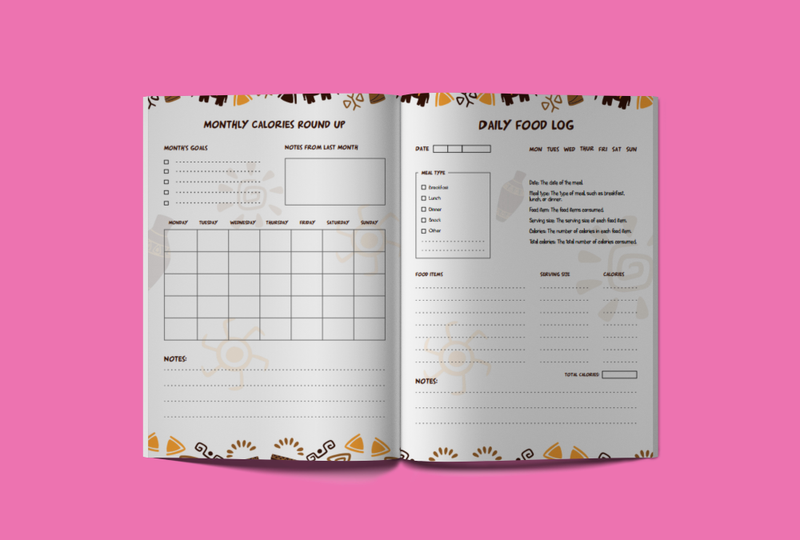 200 Page Two Sizes Food Logbook