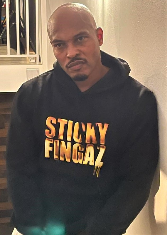 STICKY FINGAZ x Golden Stencil Hoodie