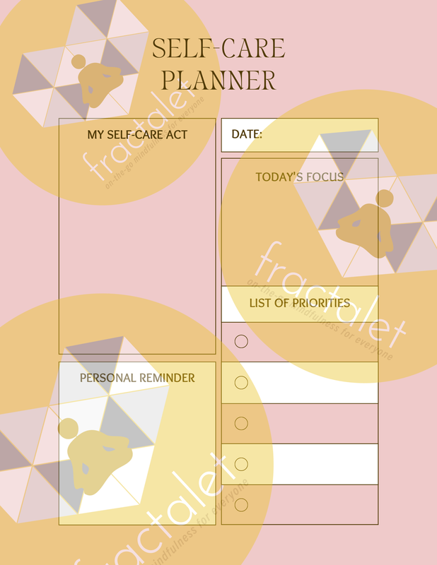 fractalet self-care planner | blush pink
