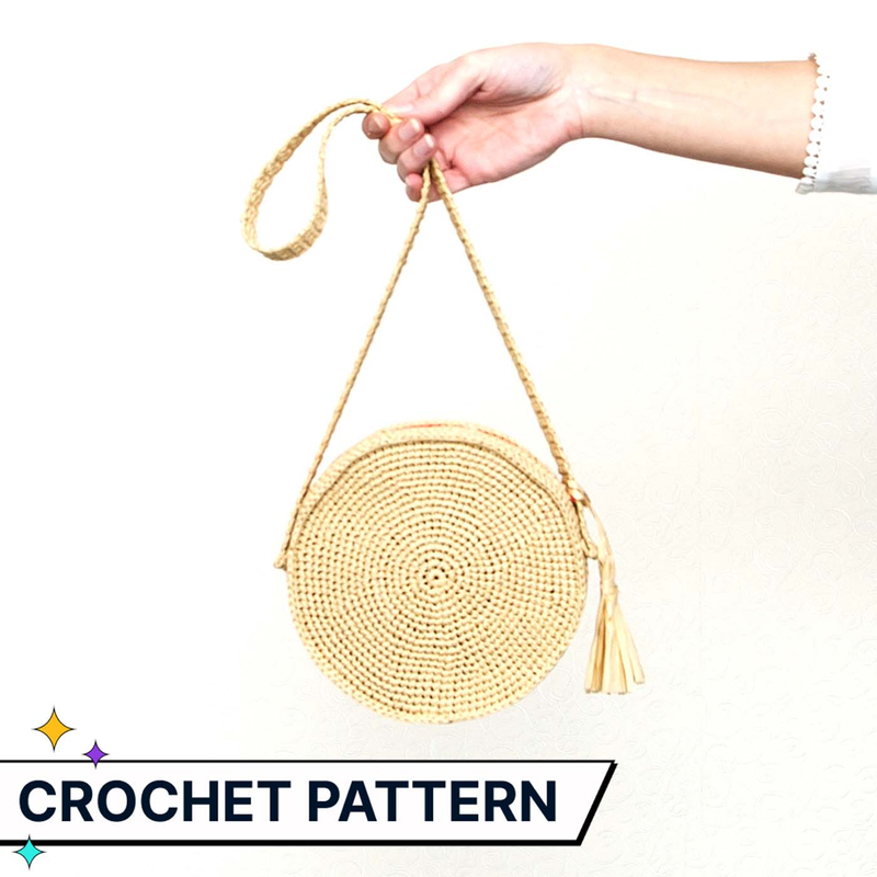 Round Raffia Bag crochet pattern