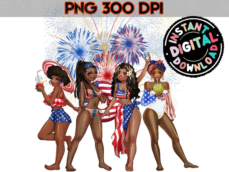 Black Girl Friends Independence Day File