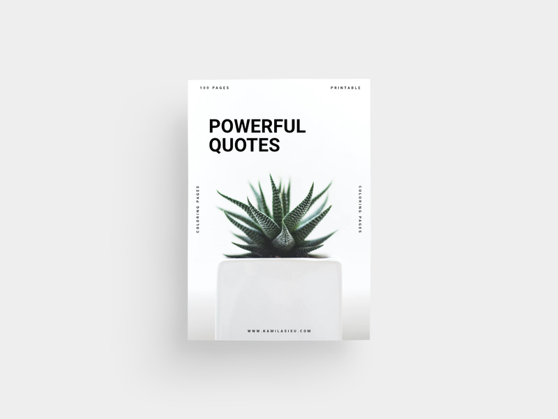 Powerful Quotes | 100 Coloring Pages