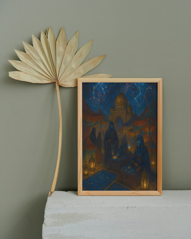 Enchanted Cosmic Night Market Wall Art
