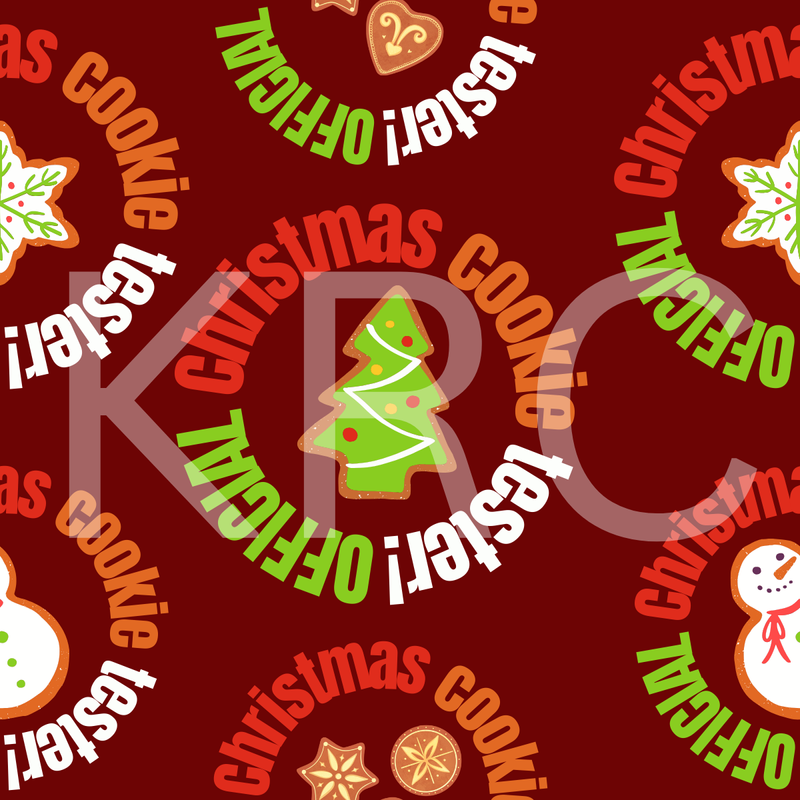 Christmas Cookie Tester Seamless