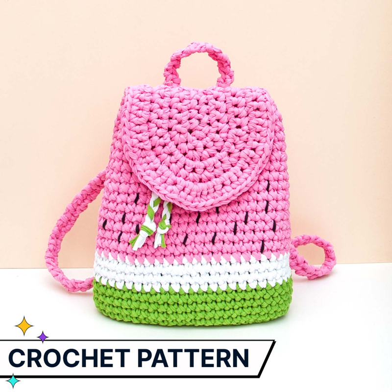 Watermelon backpack crochet pattern