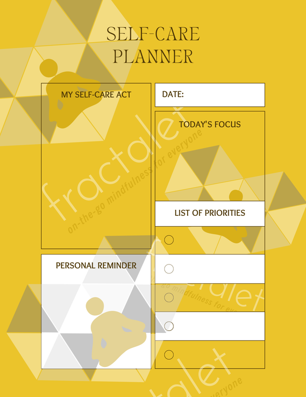 fractalet self-care planner | gold