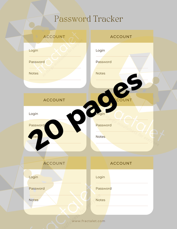Fractalet Password Tracker | dk grey