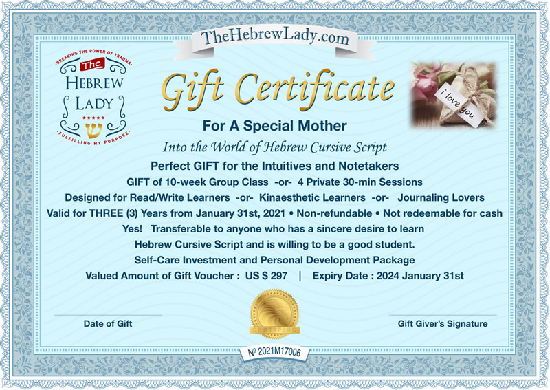 Gift Certificate Because I Love YOU Mom