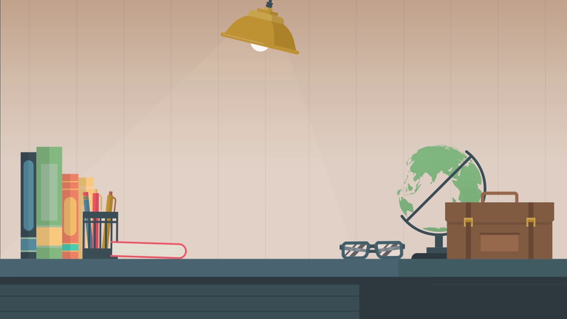 Education Study Desk Animation