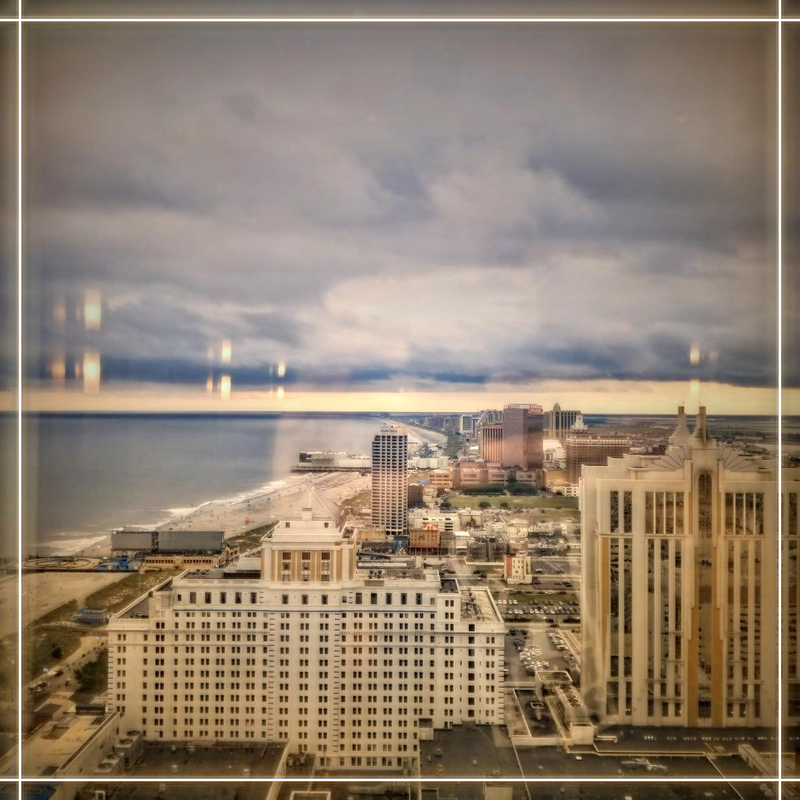 Vignette Skyscraper View of AC Skyline