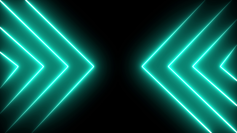 Cyan Color Glowing Neon Lights