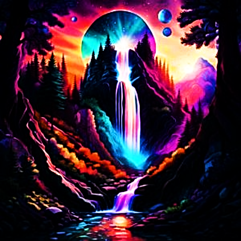Neon Waterfall