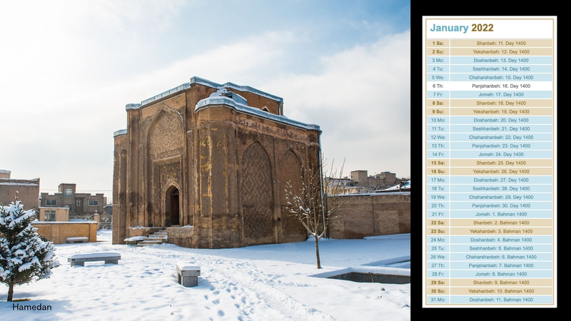 Calendario Diruz Iran 2022