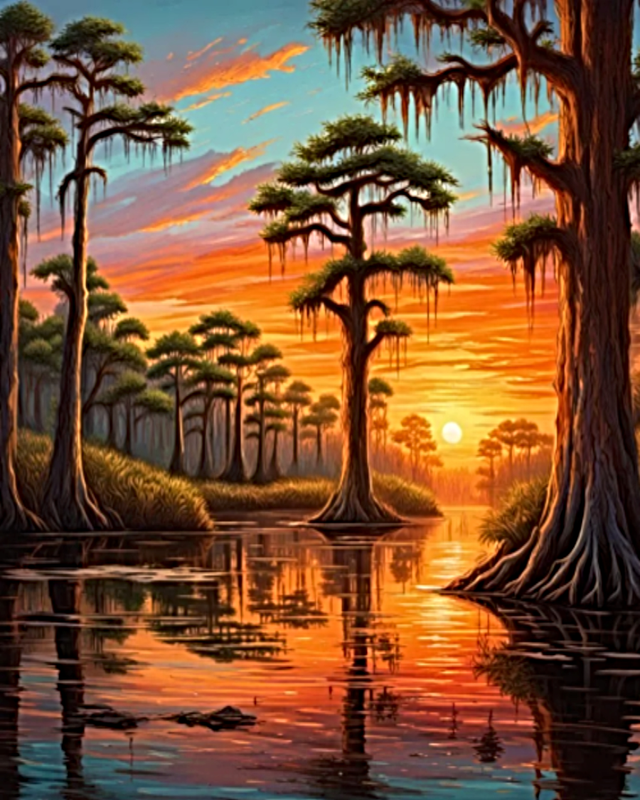 Cypress Trees on the Bayou